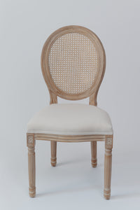 Silla Louis XV Respaldo Rattan