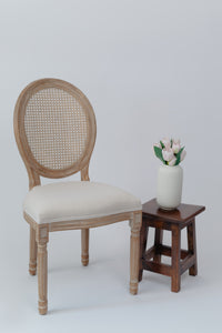 Silla Louis XV Respaldo Rattan